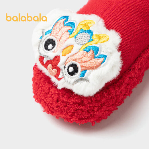Balabala baby floor socks terry warm snake year boys and girls socks toddler shoes natal year step before 209125172201