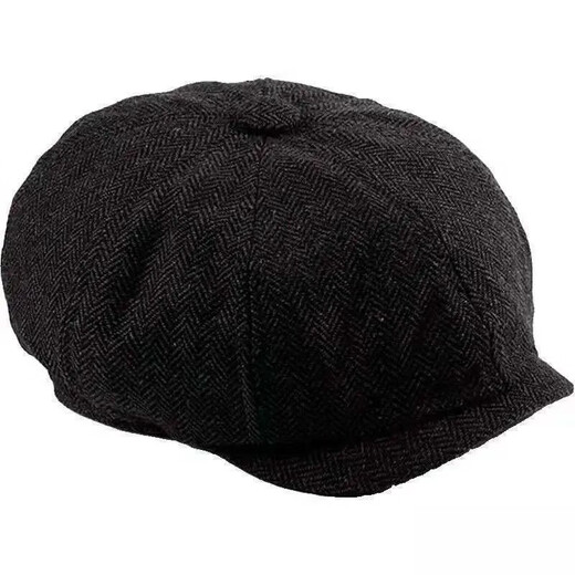 QUEENJOY beret hat dad hat autumn and winter old man hat men middle-aged and elderly fashion elderly octagonal hat warm and thickened warm black