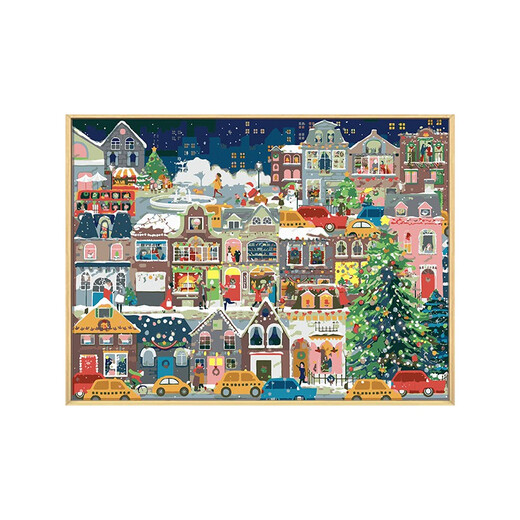 Galison Winter Lights Рождественские Diy цифровой масляной картины раскраски ручной подарок в стиле стиль высокий вид декоративная живопись висящая живопись QX15847 30*40 см толщиной твердое дерево внутренняя рама + изысканная внешняя рама (