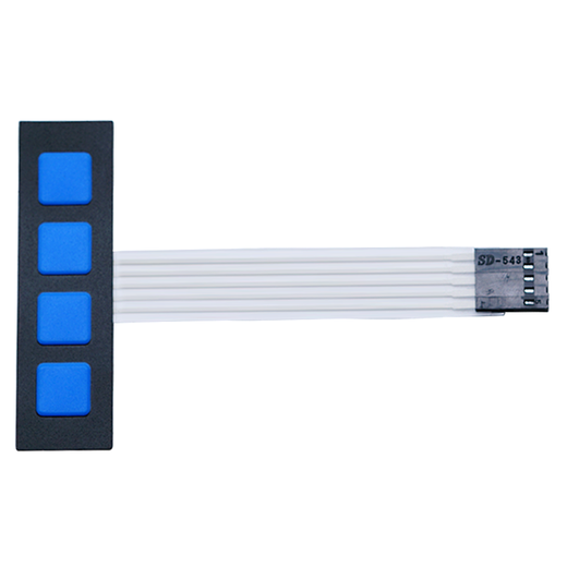 Throwing stones membrane key switch tact switch display microcontroller expansion keyboard DIY accessories suitable for arduino development board 4-key-blue membrane keyboard
