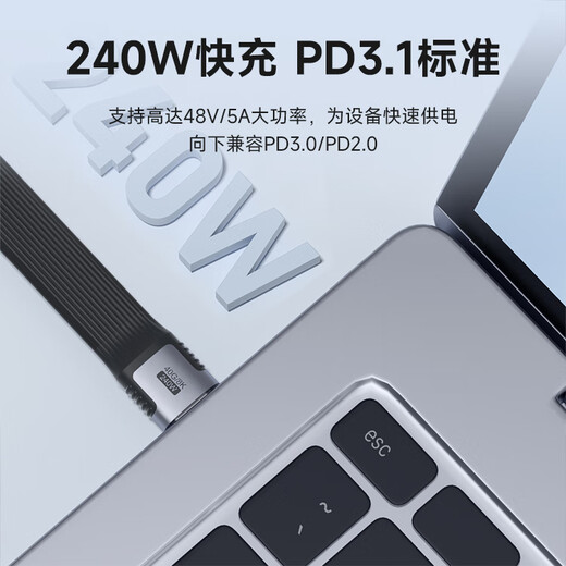 Hagibis USB4 data cable Type-C full function ctoc compatible Thunderbolt 4 portable storage buckle short-line 240W high-speed transmission PD3.1 suitable for mobile phone computer mobile hard disk
