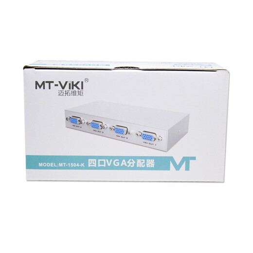 MAITTO VIKI (MT-VIKI) VGA Distribuidor un minuto dos un minuto cuatro un minuto ocho un minuto dieciséis 1080p Video de alta definición para computadora portátil Desktop Computer Connected Projector Monitor TV TV Dividir MT-1504-K un minuto cuatro 150MHz 25 metros