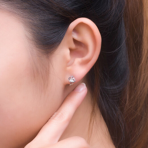 Saturday Fortune Girl Fashion 18k Gold Diamond Earrings Angel Kiss KGDB091275 About 10 Cents Birthday Gift