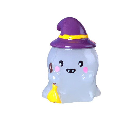 Xixiaowei paysage créatif mignon mignon lumineux halloween petit ghost doll bourse mini-ornements de poupée pour enfants de 6 packs [style d'éclairage]