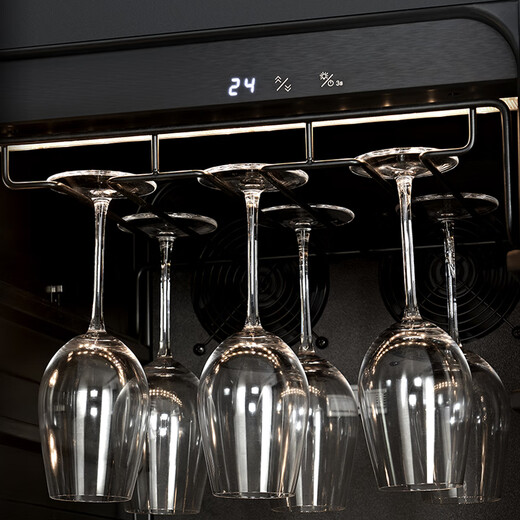 PULADI Frequency Converter Double Door Red Wine Cabinet Constant Temperature Double Door Double Temperature Wine Cabinet Home Living Room Refrigerator Office Tea Villa Liquor Beverage Commercial Fresh-keeping Display Cabinet Embedded Ultra-Thin Frequency Converter Double Door-1.88 Meters High-Ice Bar Style 414L