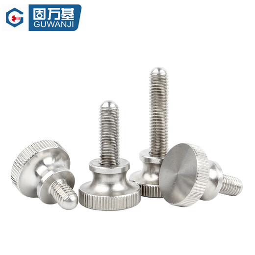 GUWANJI 304 stainless steel high head knurled hand screws handle bolt slingshot hand tight hand screws national standard fastening M6x30 2 pieces 304 material