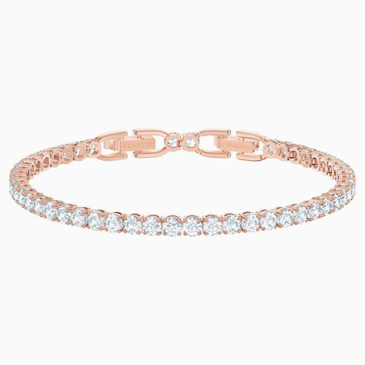 施华洛世奇（SWAROVSKI）施华洛世奇男女情侣款手链水晶密镶优雅简约百搭饰品 Blue, Rhodium plated 默认1