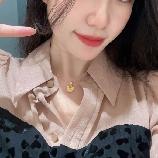 GOYN Old Phoenix Gold Store Style 18K gold-plated necklace for women in their zodiac year, washable non-fading clavicle chain gift, versatile safe lock necklace (1.28g)