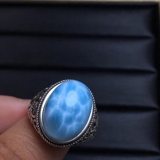 Luxurious natural sea stone men's ring s9265 large particle ring setting available to choose from