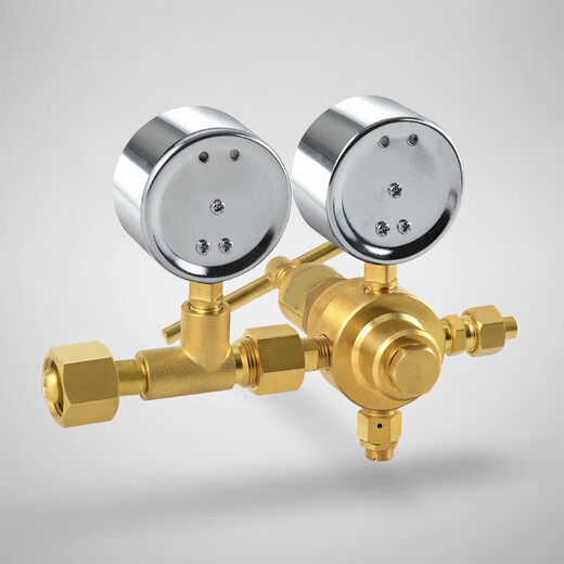 Keruicai Laboratory High Pressure Nitrogen Pressure Reducer 370 Copper Pressure Reducer Air Conditioning Pressure Customizable Nitrogen 370 Pressure Reducer (10-25MPa) 15919