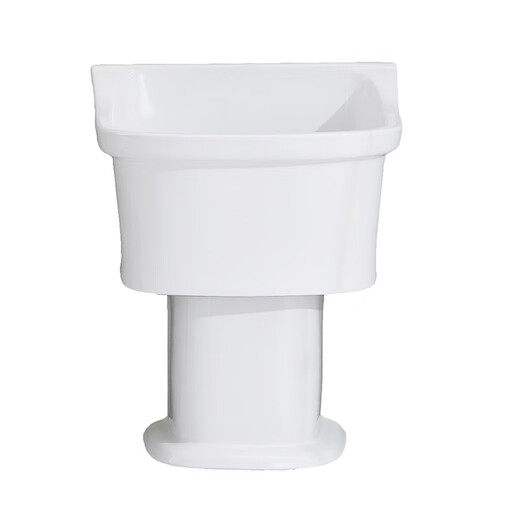 Washing mop pool high-foot household balcony ceramic split floor-standing bathroom old style large wall drainage floor mop basin 42 cm pool + 40 cm column manual