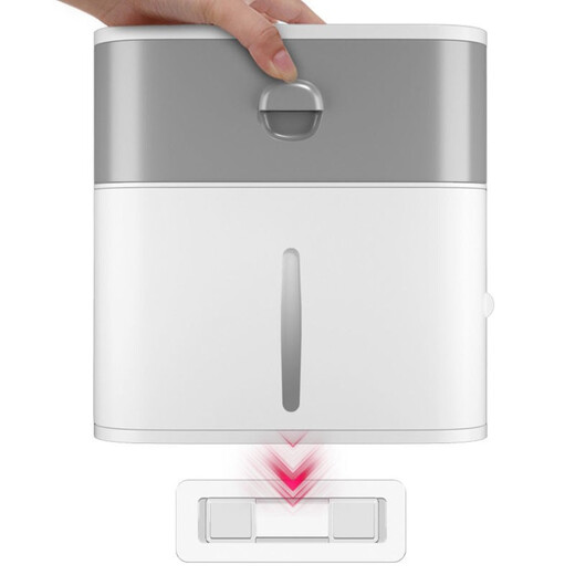 Nuzheng bathroom tissue box toilet paper box toilet paper box wall-mounted punch-free storage rack storage rack waterproof tissue holder upgraded double-layer starry sky gray super large capacity