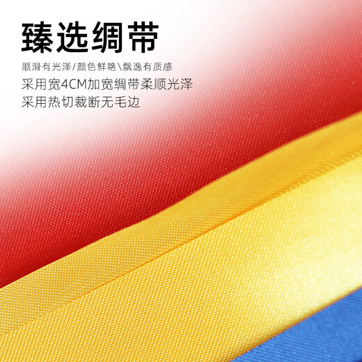 Shen Yun Wrist Ribbon Flower Kindergarten Morning Exercise Games Ribbon Hand Bell Children's Dance Performance Cheerleading Props Red Wrist Circle Five Color Bell + Five Color Ribbon 2 Pack