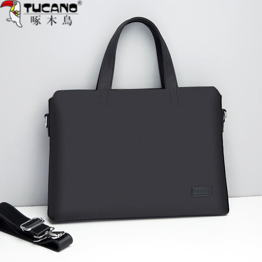 Woodpecker (TUCANO) Tanabata Men's Briefcase Canvas Business Handbag Oxford Cloth Casual Office Bag Full Canvas Diagonal Computer Bag Blue-2 (regular size) Default 1 inch