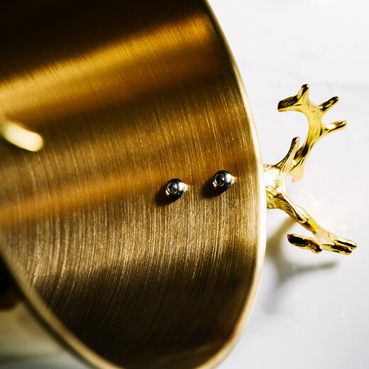 VINOS creative stainless steel ice bucket household small ice bucket champagne bucket bar KTV commercial large ice bucket gift deer head black 5L + ice clip