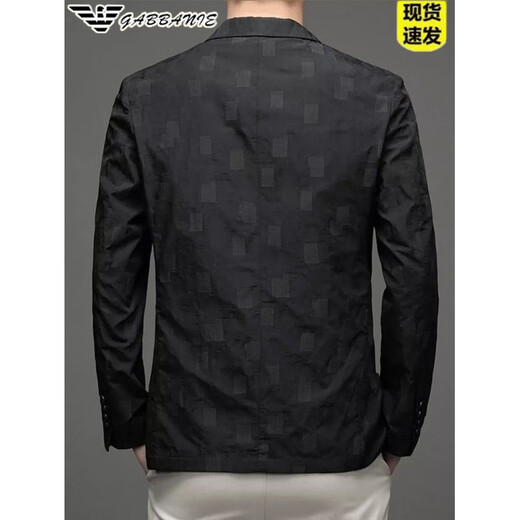 阿玛尼（ARMANI EXCHANGE）阿玛尼西服外套男士品牌春秋季2024年新款薄款潮韩版男士西装 ANY-A6629206蓝色 M 170/88A