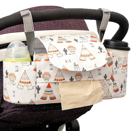Yusenyi Baby Kinderwagenbeutel Baby Trolley Hook Multifunktionaler Kinderwagen Aufbewahrungsbeutel Korb Rack Baby Sportartifakt indischer Bär (Schultergurte)
