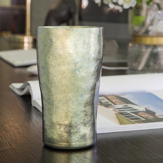 TAIC Titanium Pure Titanium Beer Cup Double-layer Vacuum Water Cup Titanium Cup Juice Cup Milk Cup Coffee Cup Hercules Cup Ultra-light High-end Gift Cup Streamer Gold