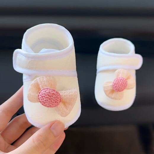 Midur Baby Foot Protection Weiche Sohle Schuhe 0-6 Monate Frühlings- und Herbstbaby Step-Frontschuhe für Neugeborene Kinderschuhe für drei Monate 8 Nicht-Rutschrosa (US-Scheibenknoten-Fußschutzschuhe) 11 s innere Länge 10,5 cm Empfohlen 0-6 Monate