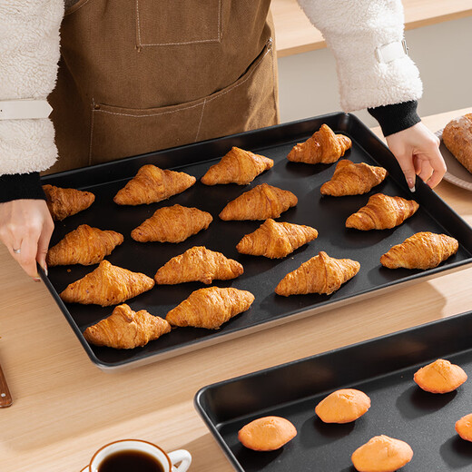 Shuyu British commercial non-stick baking pan 60 40 oven bread baking mold special rectangular aluminum tray non-stick non-stick 0.5 thick middle edge 60x40x2.8cm