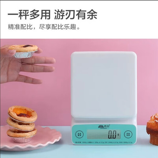 香山厨房秤高精度 烘焙称电子称家用厨房电子称食物秤药材秤 EK9710 绿纽扣电池款【带电池】
