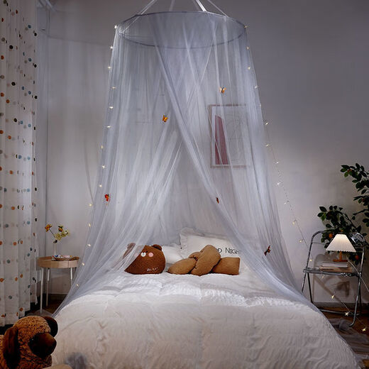 Shizhuo dome European-style mosquito net does not require a bracket to hang from the ceiling and does not need to be installed. Home palace princess style floor-standing mosquito net. Gray - single door 1.8m6 feet bed Shizhuo dome European-style mosquito net does not require a bracket to hang from the ceiling and does not need to be installed. Home palace princess style floor-standing mosquito net. Gray - single door 1.8m6 feet bed