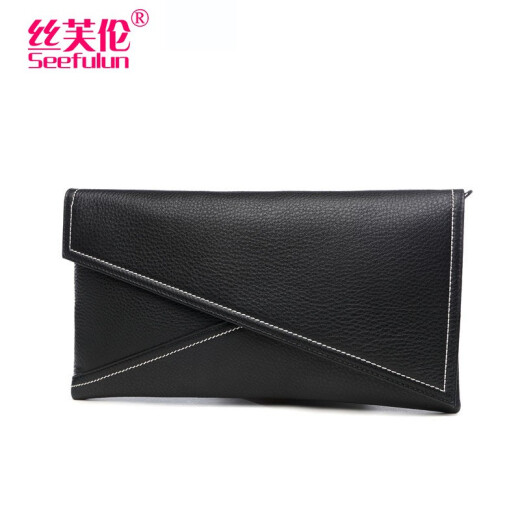 Sephren European и American Fashion Fashion Light Swite Cowhide Clutch Женщины повседневные темпераментные пакеты для подмышки, 2024 Новая мягкая мешок для кожи черная