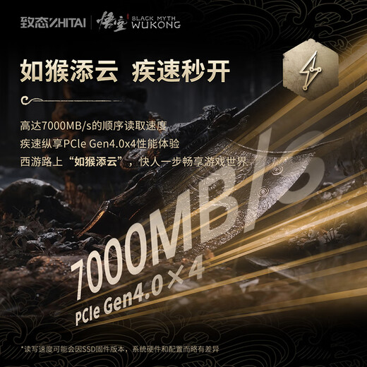 致态（ZhiTai）长江存储 1TB SSD固态硬盘 NVMe M.2接口 TiPlus7100《黑神话：悟空》联名版