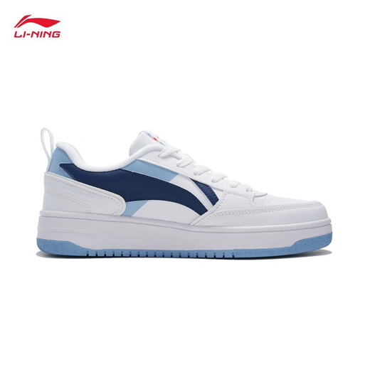 Li Ning (LI-NING) Haichuan丨Men's Shoes Cloud Technology Shoes Shoes Absorbing and Resilience Lightweight High-Elevation Climax Classic Casual Shoes Small White Shoes Standard White/New Aurora Blue-2 42