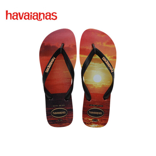 Havaianas Hype III Plage des tongs masculins pour hommes Summer Seaside Outdoor Outdoor Casual Pheppers peut être porté à l'extérieur de 6196-Black / Peach 41-42 Brésilien
