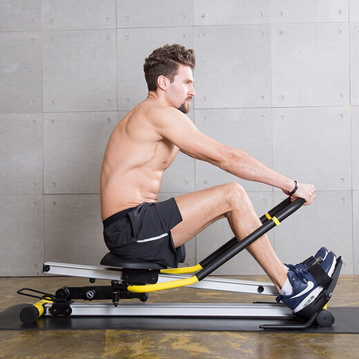 Alves rowing machine home weight suspended rowing machine indoor aerobic fitness equipment silent smart sculls rowing machine yellow