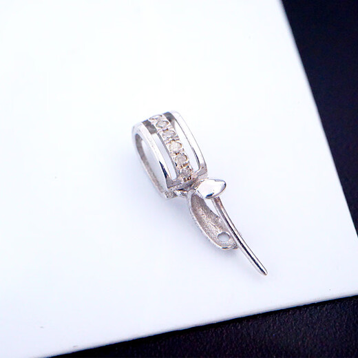 Pendant buckle head 18k gold Jadeite melon seed buckle beeswax pendant clip A1 size K white (thick version)