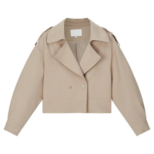 Vanchiman Khaki Kurzwindbrecherjacke für Frauen 2024 Herbst Neues High-End-Temperament Top M3891 Khaki L.