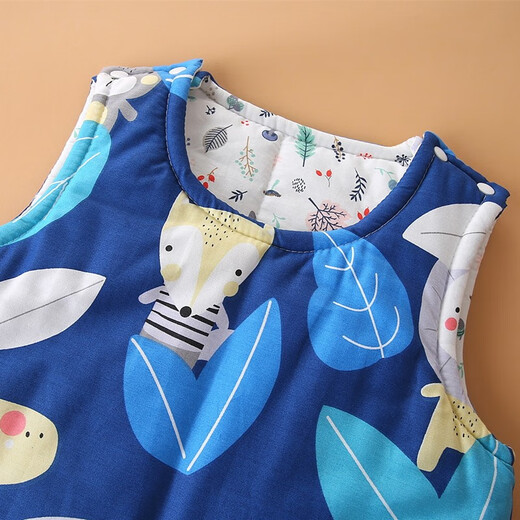 Lumiko Baby Sleeping Bag Pure Cotton Autumn and Winter Thick Anti-Kick Quilt for Medium and Large Children Baby Vest Split-leg Pajamas for All Seasons Lion Crocodile (Back and Front Quilted) Clothes Length 1 Meter Recommended Height 100-120cm