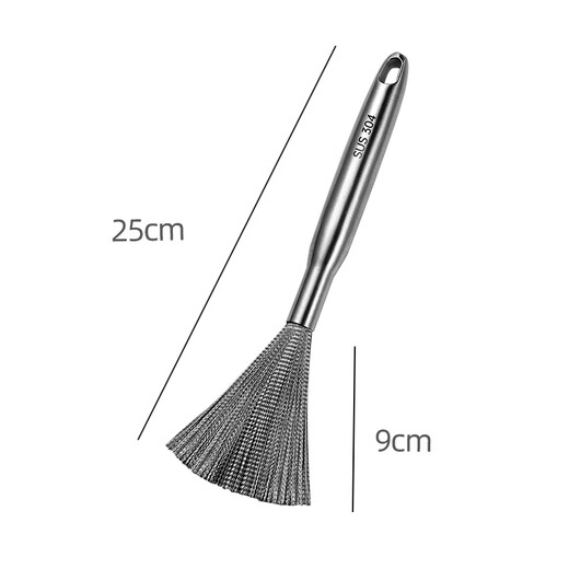 304 Pot en acier inoxydable Brosse lavage en acier complet en acier brosse en pot Artefact non brodé de broussailles métalliques brosse de nettoyage de la poignée C1389 tasse de tasse de tasse de baril à tasse mono-baril