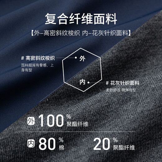 U.S. POLO ASSN. Paul Jacket Men's Autumn Business Casual Jacket Men's Reversible Windproof Top Navy Blue L