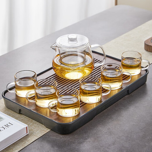 Xin Shangming teapot glass teapot tea water separation high temperature resistant teapot black tea ceremony cup kung fu teapot tea set tea drinking pot 550ml