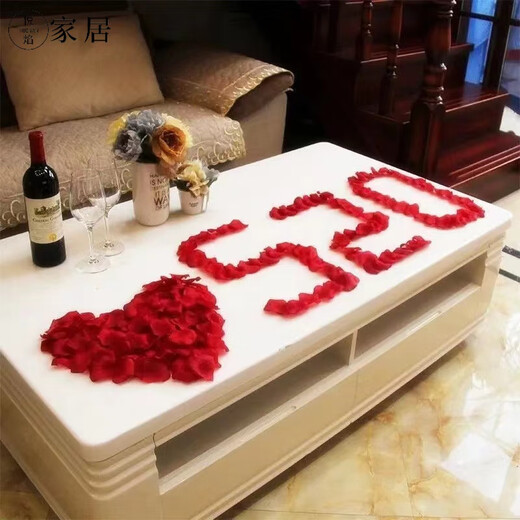 Silent Knoll simulated rose fake petals for weddings, wedding celebrations, flower girl hand-spreading flowers, proposal, romantic confession, decoration arrangement, petal rain, big red, one Jin Jin is equal to 0.5 kg (7000 pieces)