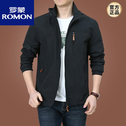 罗蒙（ROMON）户外男士外套秋冬季2025新款中年男装秋装上衣服加绒夹克男春秋厚 9898卡其 加 绒款 M