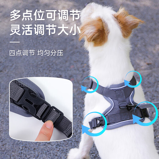 Zigman cat traction rope adjustable vest-style harness when going out to prevent break-away cat walking rope pet supplies