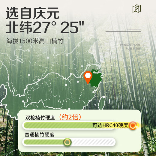 双枪天然竹砧板切菜板无漆无蜡原竹案板大号擀面板66*42*1.7cm