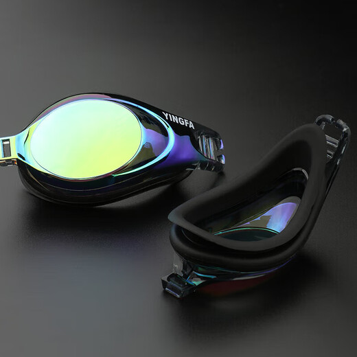 YINGFA swimming goggles HD anti-fog competition training adult men and women universal large-frame swimming goggles Mars green