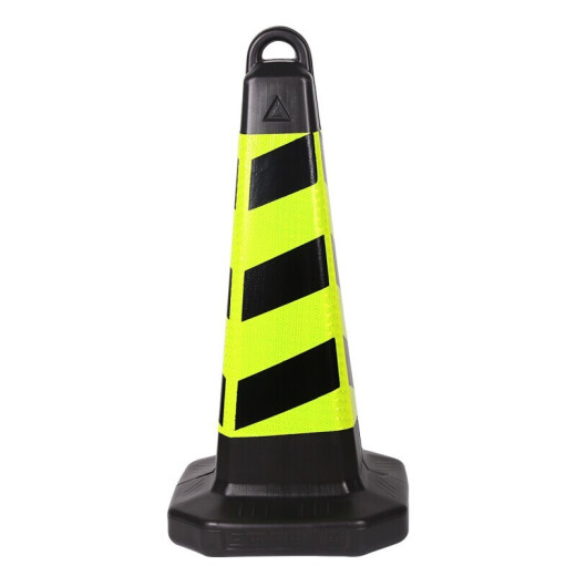 Quxing reflective road cone plastic square cone black and yellow twill universal special parking space cone bucket parking lot entrance no parking sign reflective roadblock warning column placeholder ice cream cone transportation facilities