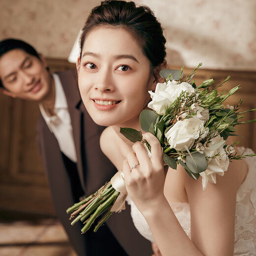 Saturday Fu Proposal Diamond Ring 18K Gold Diamond Ring W0210431 Birthday Gift 20 Points I-J/SI Main Diamond No. 12