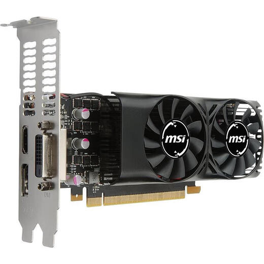 微星（MSI）【JD物流 日本直邮】显卡台式电脑独立显卡游戏剪辑全新 GTX 1050 Ti 4GT LP