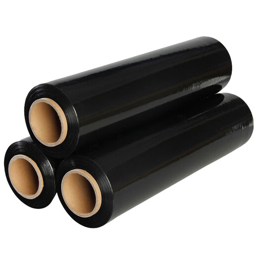 Jiuqiangu stretch film 50cm*260m film net weight 3kg*1 roll black PE industrial cling film packaging film packaging film wide plastic protective film stretch film 0644
