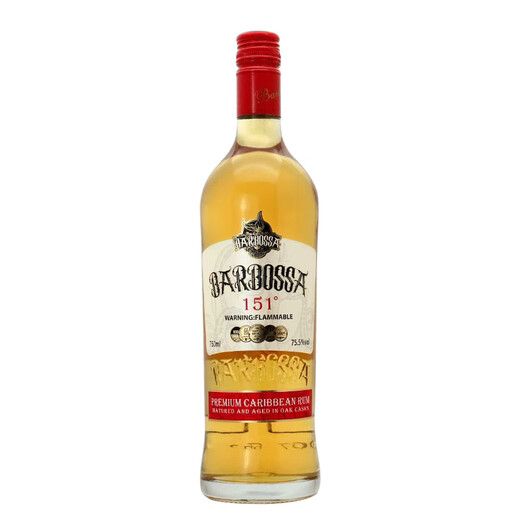 巴博萨（BARBOSSA）151朗姆酒洋酒莫吉托基酒原瓶进口洋酒750ml 巴博萨151朗姆酒 750mL 1瓶