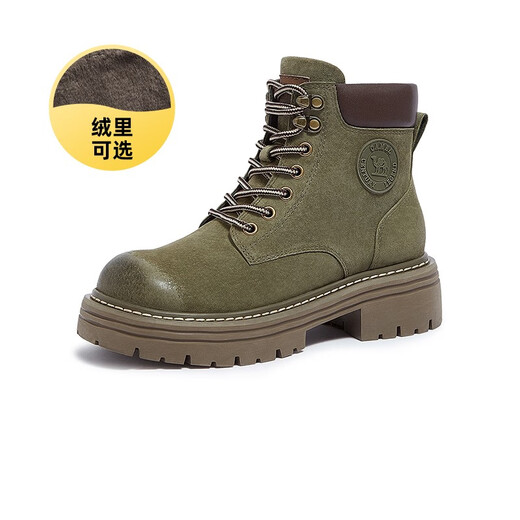 骆驼（CAMEL）【戈壁】工装靴短靴户外登山鞋踢不烂大黄靴女马丁靴 L23W076036R土黄 37