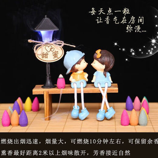 Mewai (incense burner) reverse flow incense tower incense creative ornaments aromatherapy household reverse flow incense grains toilet deodorizing incense 55 grains + road to wealth mixed fragrance