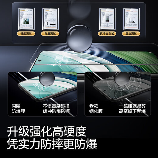 Flash Magic is suitable for Huawei mate60 tempered film. Mate60 tempered film high-definition full-screen glass, explosion-proof, anti-fingerprint, anti-hand sweat, anti-fall, smooth mobile phone protection, mate60 enhanced version | ultra-clear anti-fingerprint, 2 pieces of tempered film, damage guarantee + film artifact